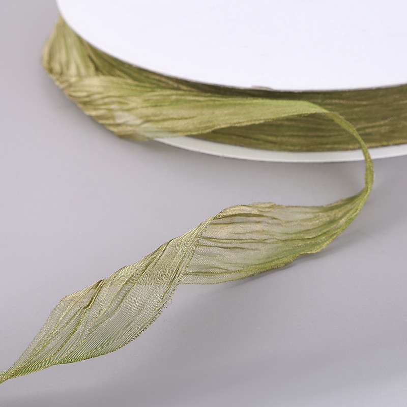 Gift Wrapping 25mm Organza Ribbon Korea 2.5cm Sheer Wired Ribbon