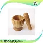 Customized Size Bamboo Garlic Pounder Press 2-50mm Thickness Antique Style