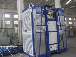 China Blue Cage Of Construction Hoist Elevator , Building Lifting Machine factory