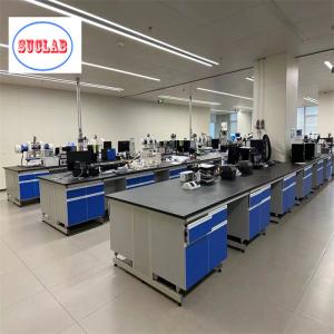 China Chemistry Lab Workbench Malaysia Fire Resistant Steel Laminate DTC105 DEG Hinges Phenolic Resin Top factory
