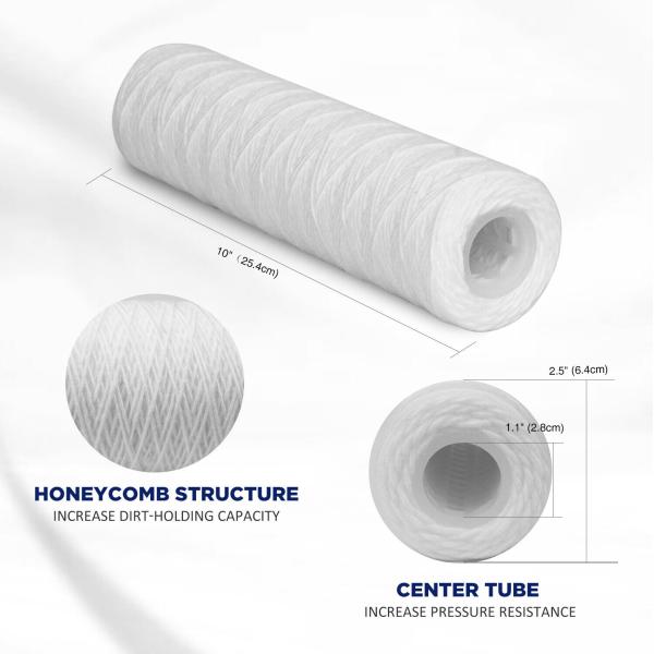 Water Sediment Filter Cartridge 10"x2.5" 25-Pack for Manufacturing Plant Weight KG 1 kg