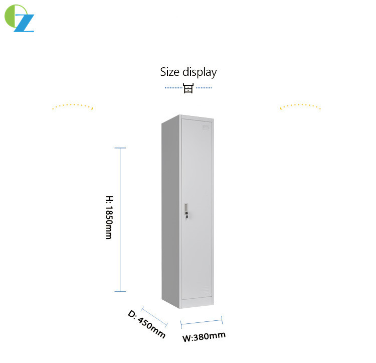 Vertical Single Door Steel Locker RAL Color Available For Office Gym School
