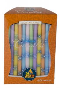 China 45pk 100% paraffin wax unscented decorated chanukah candles packed into gift box factory