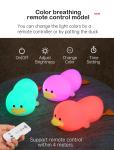 Baby Room Party Gift Christmas Silicone Dull Duck Night Lamp with Patting Switch