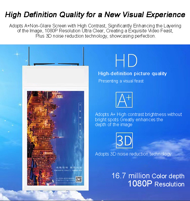 Window Facing Display Storefront 3000nits Sunlight Readable Smart LCD Monitor Vertical Digital Signage Commercial TV Ads Screen