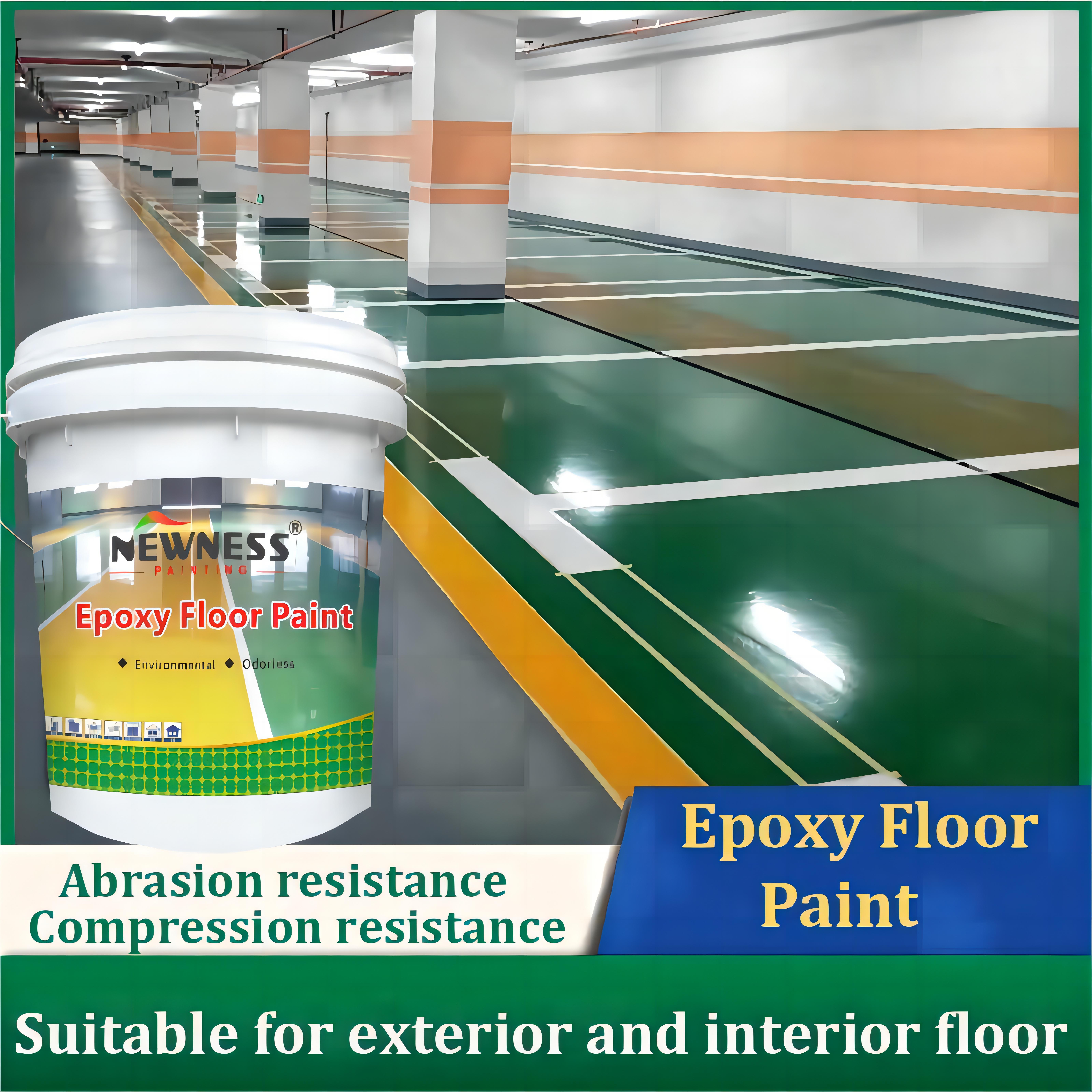 Functional Building Coating Organic Solvent Resistant Epoxy Floor Paint for Heavy Loads