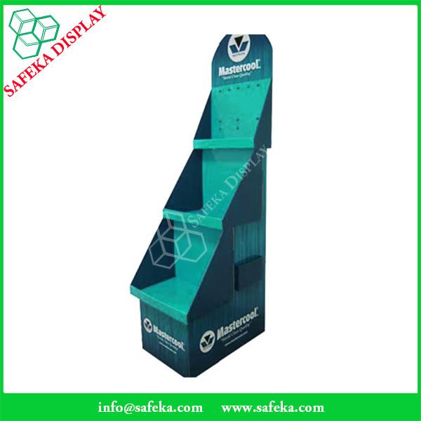 3 tiers Pop product display rack Promotion paper supermarket shelf display