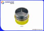 LED Solar Red Obstruction Light , 10cd Low Intensity Aircraft Warning Light IP68