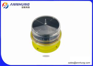 China LED Solar Red Obstruction Light , 10cd Low Intensity Aircraft Warning Light IP68 factory