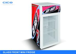 China Portable Compact Small Glass Front Refrigerator Fashionable Appearance factory
