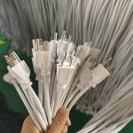Nema 5-15P 10A 125V 18AWG PVC Power Cord , White UL 3 Pin Plug US Standard Power