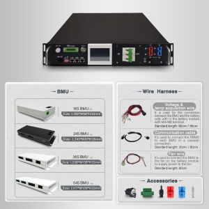 GCE high voltage BMS(HV BMS) 2U 50A 120V-500V BMS With Parallel Functiofor