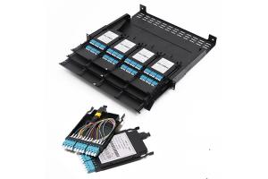 China High Density MPO MTP LC 24F Optical Patch Panel MPO Fiber Optic Patch Panel factory