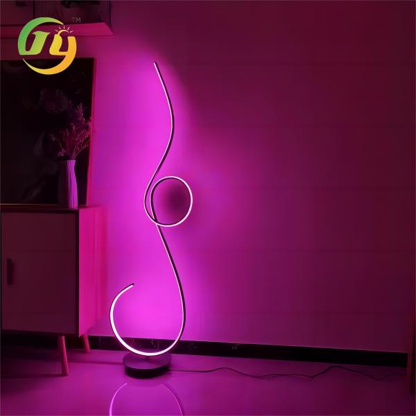 Hotel Living Room Modern RGB Dance Floor Light Black Gold Standing LED Double