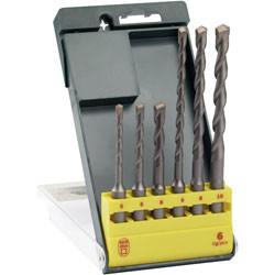 China 6PCS SDS Plus Hammer Drill Bit Set with Straight Tipped Sandblated on sale