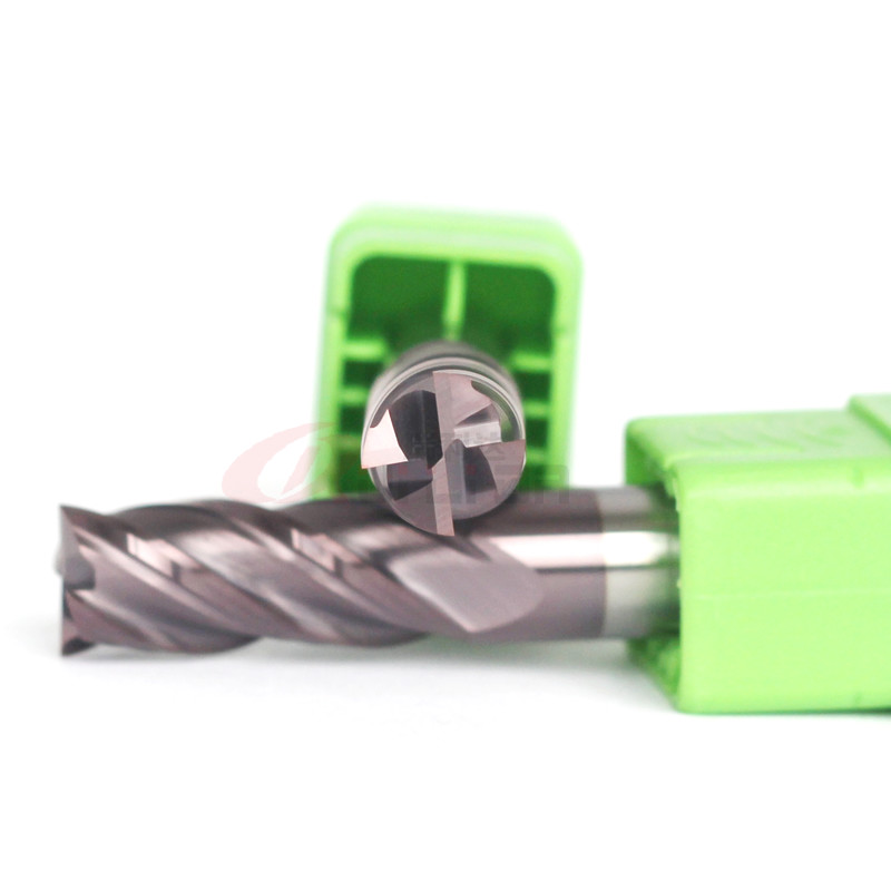 Unequal Pitch HRC60 CNC Milling Cutter 4 Flute End Mill For Stainless Steel