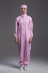 Food Processing Garment Resuable yellow hooded coverall pink durable in food