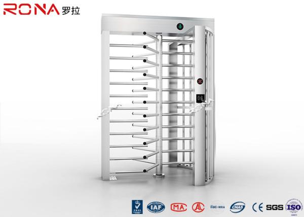 High Security Full Height Pedestrian Turnstiles Stainless Steel 30 Persons