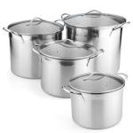 Factory Price Silver Large Capacity Cookware Stew Pots Cooker Stainless Steel