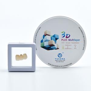 China 700Mpa Dental 3D Plus Multilayer Zirconia Block For Bridge factory