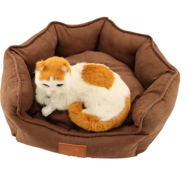Orthopedic Comfortable Pet Bed Anti Slip Bottom Sofa Shaped Canvas Dog Bed 47CM