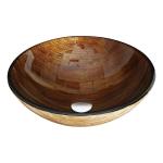 Countertop Tempered Glass Sink Hot Melt Countertop Brown Colour