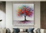 Abstract Colorful Modern Art Oil Painting Hand Painted Tree Painting For Living