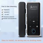 G3S Glass Door Smart Lock TTlock App Key Password Card Fingerprint Digital Lock