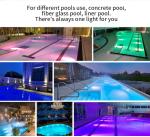 Flat Slim PAR56 LED Pool Bulb Light Resin Filled 18W 35W RGB White Color