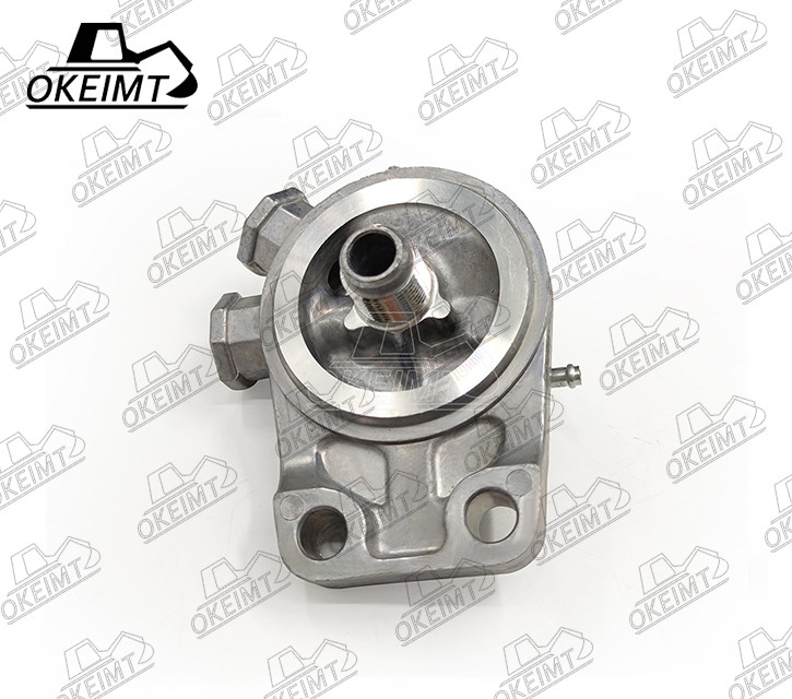 SY215-9 Diesel Fuel Filter Head Aluminum For Excavator Parts Engine