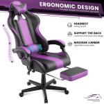 Highly Durable Computer Gaming Chairs with Footrest for Adult Teens Metal Type