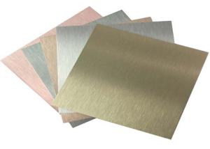 China Professional Technology Brushed Aluminum Sheets , Brushed Aluminum Laminate Sheet Cross Drawing factory