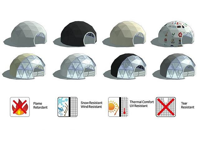 4M - 10M PVC Cover Metal Frame Garden Clear Geodesic Dome Tent For Sale Dome Party Tents