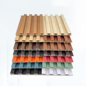 China Waterproof Wood Plastic Composite Wpc Boards Interior Fluted Wall Panel factory