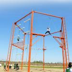 Multifunction Rope Bridge Obstacle Course Galvanized Steel Materil