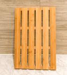 High Temperature Tolerance Bamboo Bath Mat , Wooden Bathroom Mat 22x15 Inches