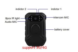 China Law Enforcement Waterproof Body Camera 140 Degree Angle View 3600 MAH Battery factory