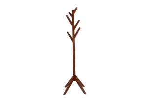 China Home Walnut Wooden Coat Hanger Stand 6 Hooks Smooth For Protecting Clothes factory