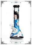 PHOENIX STAR 7MM Beaker Glass Bong Smoking Water Pipe Mermaid Facing
