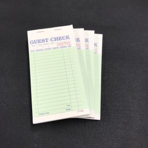 Customized US Guest Check with Customizable Number Of Columns