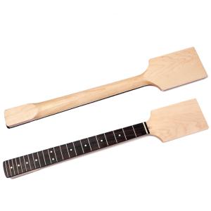 China Cigar Box Guitar Neck Maple Paddle Headstock 22 Fret For Electric Guitar Neck Rectangle headstock Black factory