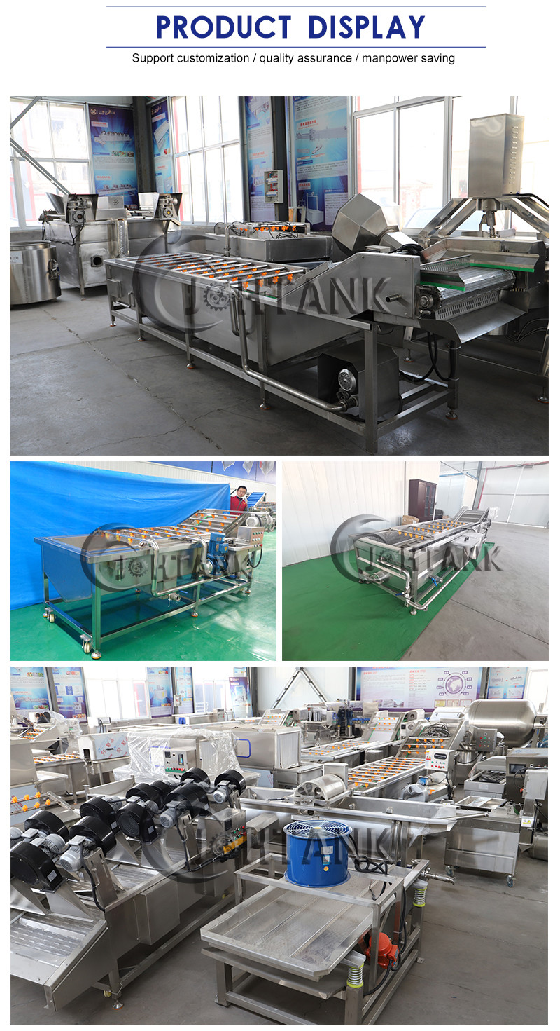 Commercial Water Bubble Fruit And Vegetable Processing Line 300kg/h