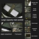 OEM Logo Unisex Tactical Hiking Backpacks 45L Gym Bag Rucksack Multifunctional