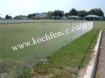 Baseball Field Use PVC Coated Chain Link Fence , Hot Dipped Galvanized Chain