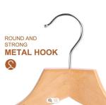 Non Slip Wooden Clothes Hangers 1.2cm Broad Shoulder Coat Hangers