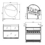 Commercial Refrigerated Ice Cream Display Fridge Freezer 1000L