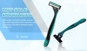 China Triple Stainless Blade Men'S Disposable Razors For A Superior Closer Shave factory