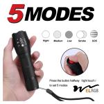 Camping Tactical Torch Outdoor Working Light IP65 Multifunction Emergency