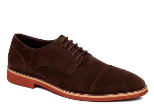 China Adult Breathable Flats Lace Up Casual Shoes , Round Toe Brown Suede Driving Shoes factory