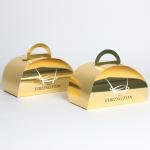 OEM Paper Cake Packaging Box , Sustainable Bakery Packaging Tulip Box With